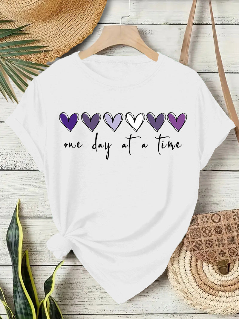 Heart Print Short Sleeve